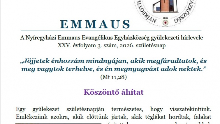 Születésnapi hírlevél 2026